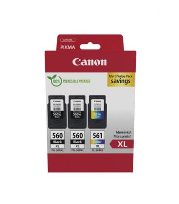 Cartucho de Tinta Original Canon PG-560XL + CL-561XL Multipack Alta Capacidad/ 2x Negro/ Tricolor