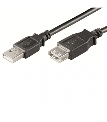 CABLE DE EXTENSION USB 2.0 A A A M/F, AWG28, LONGITUD DE 3,0 METROS.