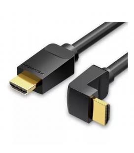 Cable hdmi 2.0 4k acodado 90º vention aarbi/ hdmi macho - hdmi macho/ 3m/ negro