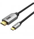 Cable conversor hdmi 2.0 4k vention crbbg/ usb tipo-c macho - hdmi macho/ 1.5m/ negro