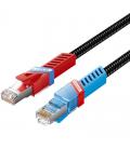 Cable de red rj45 sftp vention ikjbf cat.8/ 1m/ negro