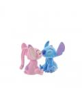 Pack de 2 figuras flocadas enesco disney stitch y angel beso