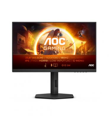 Monitor Gaming AOC 24G4X 23.8"/ Full HD/ 0.5ms/ 180Hz/ IPS/ Multimedia/ Negro