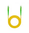 Nanocable Cable de Fibra Óptica SC/APC a SC/APC Monomodo Simplex LSZH, Amarillo, 3 m