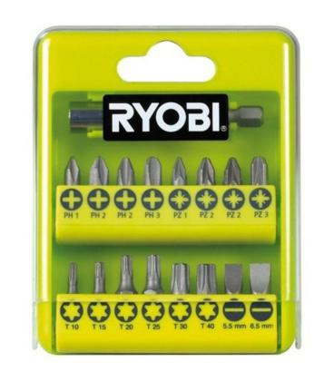 Estuche de 21 puntas para atornillar ryobi rak17sd