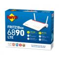 FRITZ!Box Box 6890 LTE router inalámbrico Gigabit Ethernet Doble banda (2,4 GHz / 5 GHz) 4G Rojo, Blanco