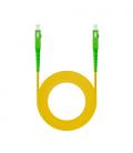 Nanocable Cable de Fibra Óptica SC/APC a SC/APC Monomodo Simplex LSZH, Amarillo, 2 m