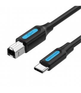 Cable usb 2.0 tipo-c vention cqubh/ usb tipo-b macho - usb tipo-c macho/ 480mbps/ 2m/ negro