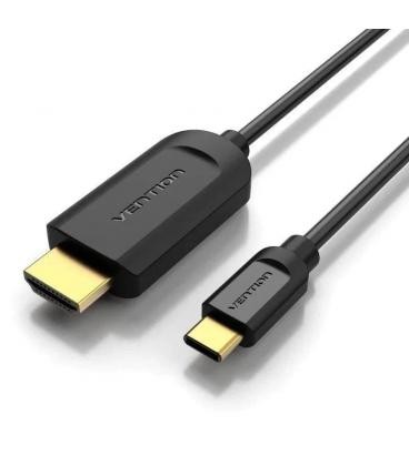 Cable conversor hdmi 1.4 4k vention cgubi/ usb tipo-c macho - hdmi macho/ 3m/ negro