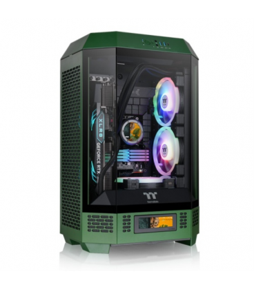 CAJA THERMALTAKE THE TOWER T300 RACING GREEN MATX 2XUSB 3.0 SIN FUENTE VERDE