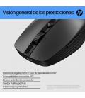 Ratón Inalámbrico por Bluetooth HP 710/ Batería recargable/ Hasta 3000 DPI/ Negro