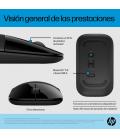 Ratón Inalámbrico por Bluetooth HP Z3700 Dual/ Hasta 1600 DPI/ Negro