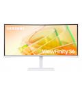 Monitor Profesional Ultraparonámico Curvo Samsung ViewFinity S6 S34C650TAU 34"/ UWQHD/ Multimedia/ Regulable en altura/ Blanco