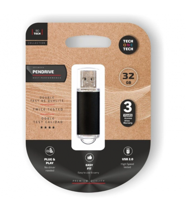 Pendrive 32gb tech one tech basic usb 2.0/ negro