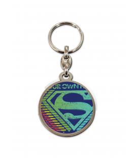 Llavero redondo metal sd toys logo multicolor superman universo dc