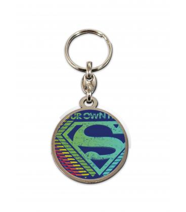 Llavero redondo metal sd toys logo multicolor superman universo dc