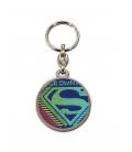 Llavero redondo metal sd toys logo multicolor superman universo dc