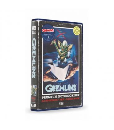 Set papeleria vhs sd toys gremlins libreta chapas y boligrafo