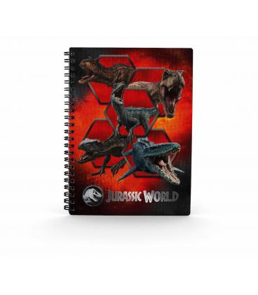 Libreta efecto 3d carnivorous jurassic world