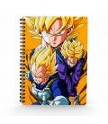 Libreta efecto 3d saiyans dragon ball z