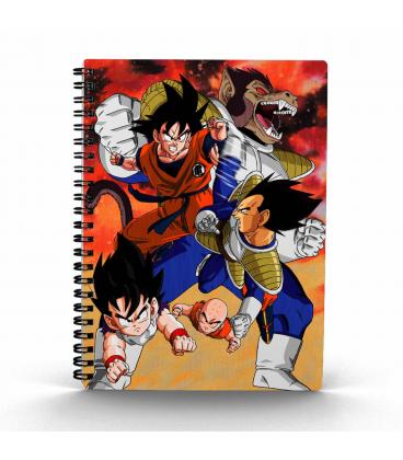 Libreta efecto 3d goku vs vegeta dragon ball z