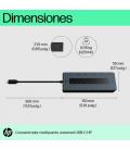 Docking USB Tipo-C HP 50H98AA/ 2xUSB/ 1xHDMI/ 1xRJ45/ 1xDisplayPort/ 1xUSB Tipo-C/ Negro