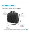 Maletín HP Professional 500S7AA para Portátiles hasta 15.6"/ Negro