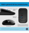 Ratón Inalámbrico por Bluetooth HP Z3700 Dual/ Hasta 1600 DPI/ Plata