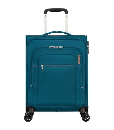 Maleta de cabina american tourister crosstrack spinner 55cm/ 55x40x20cm/ 4 ruedas/ marino y naranja