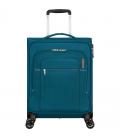 Maleta de cabina american tourister crosstrack spinner 55cm/ 55x40x20cm/ 4 ruedas/ marino y naranja