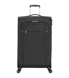 Maleta mediana american tourister crosstrack spinner expansible 79cm/ 79x46.5x30.5cm/ 4 ruedas/ gris y rojo