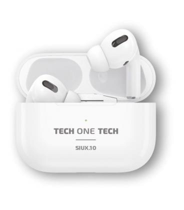 Auriculares bluetooth tech one tech siux.10 tec1410/ con estuche de carga/ autonomía 5h/ blancos