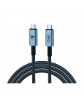 Cable usb 3.1 tipo-c woxter pe26-183/ usb tipo-c macho - usb tipo-c macho/ hasta 240w/ 40gbps/ 2m/ negro