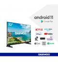 Tv daewoo 32pulgadas led hd ready - 32dm63ha - android smart tv