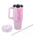 Vaso termo con pajita paladone barbie logo xl 1200 ml