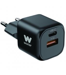 Cargador compacto woxter pe26-173/ 1xusb tipo-c/ 1xusb/ 20w