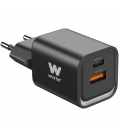 Cargador compacto woxter pe26-174/ 1xusb tipo-c/ 1xusb/ 35w