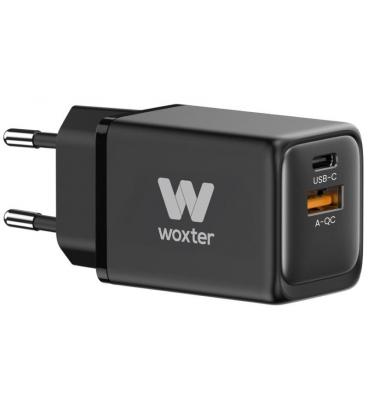 Cargador gan de pared woxter pe26-175/ 1xusb tipo-c + cable usb tipo-c/ 1xusb/ 48w