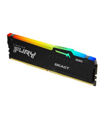 Memoria RAM Kingston FURY Beast RGB 32GB/ DDR5/ 6000MHz/ 1.4V/ CL30/ DIMM