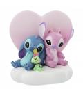 Figura iluminada enesco disney stitch y angel