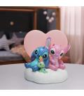 Figura iluminada enesco disney stitch y angel