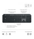 Teclado Logitech Mx Keys S Inalámbrico Grafito Wireless + Bluetooth 