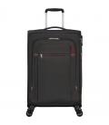 Maleta mediana american tourister crosstrack spinner expansible 67cm/ 67.5x42x27.5cm/ 4 ruedas/ gris y rojo