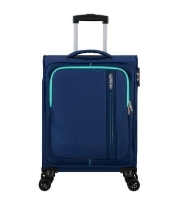 Maleta de cabina american tourister sea seeker spinner 55cm/ 55x40x20cm/ 4 ruedas/ marino combate