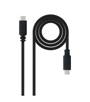 Nanocable Cable USB 2.0 3A, tipo USB-C/M-USB-C/M, Negro, 1.5 m