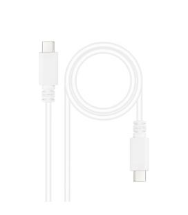 Nanocable Cable USB 2.0 3A, tipo USB-C/M-USB-C/M, Blanco, 1.5 m