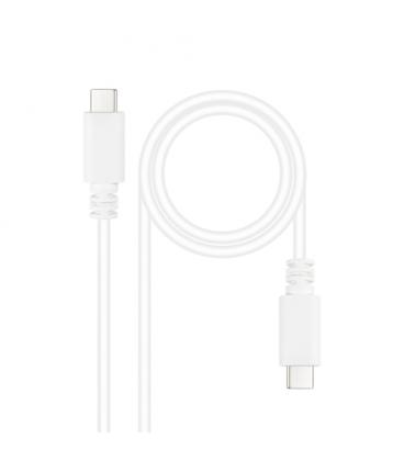 Nanocable Cable USB 2.0 3A, tipo USB-C/M-USB-C/M, Blanco, 1.5 m