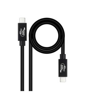 Nanocable Cable USB 4 Gen 3x2 40Gbps 5A/240W, USB-C/M-USB-C/M, Negro, 1 m
