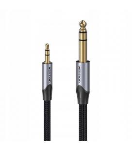 Cable estéreo vention bauhh/ jack 3.5 macho - jack 6.3 macho/ 2m/ gris