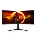 Monitor Gaming Ultraparonámico Curvo AOC CU34G2XP/BK 34"/ WQHD/ 1ms/ 180Hz/ VA/ Negro